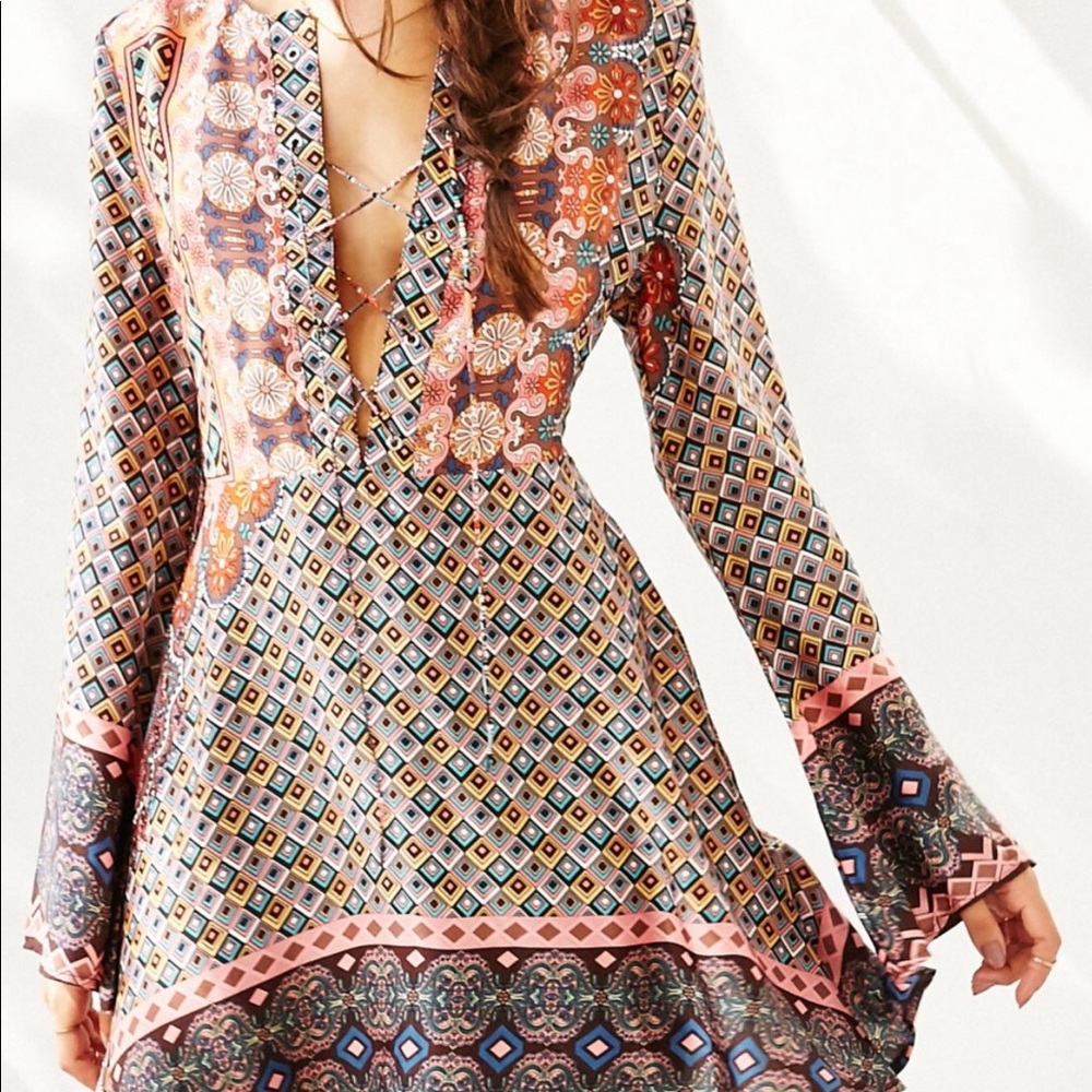 Urban Outfitters Glamorous 70s Print Dress